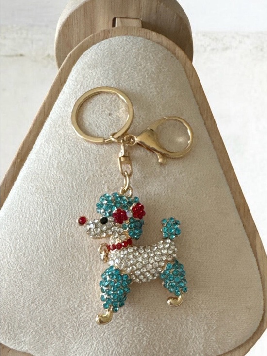 Other - Crystal Poodle Keychain Charm